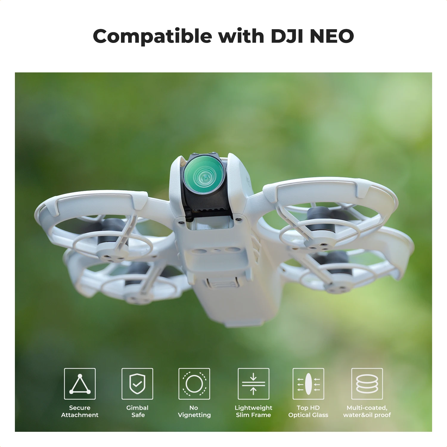 K&F Concept Drone Filter Set for DJI NEO Multi-Coated HD UV CPL ND8 ND16 ND32 ND64 Polarizer Neutral Density Drone Lenses Filter 4