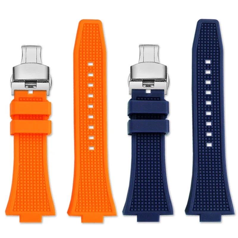 Bracciale In Silicone Rialzato Per Tissot Prx Super Player T137.407/410 Cinturino Per Orologio In Silicone Luminoso Bianco Per Cinturino Da Uomo