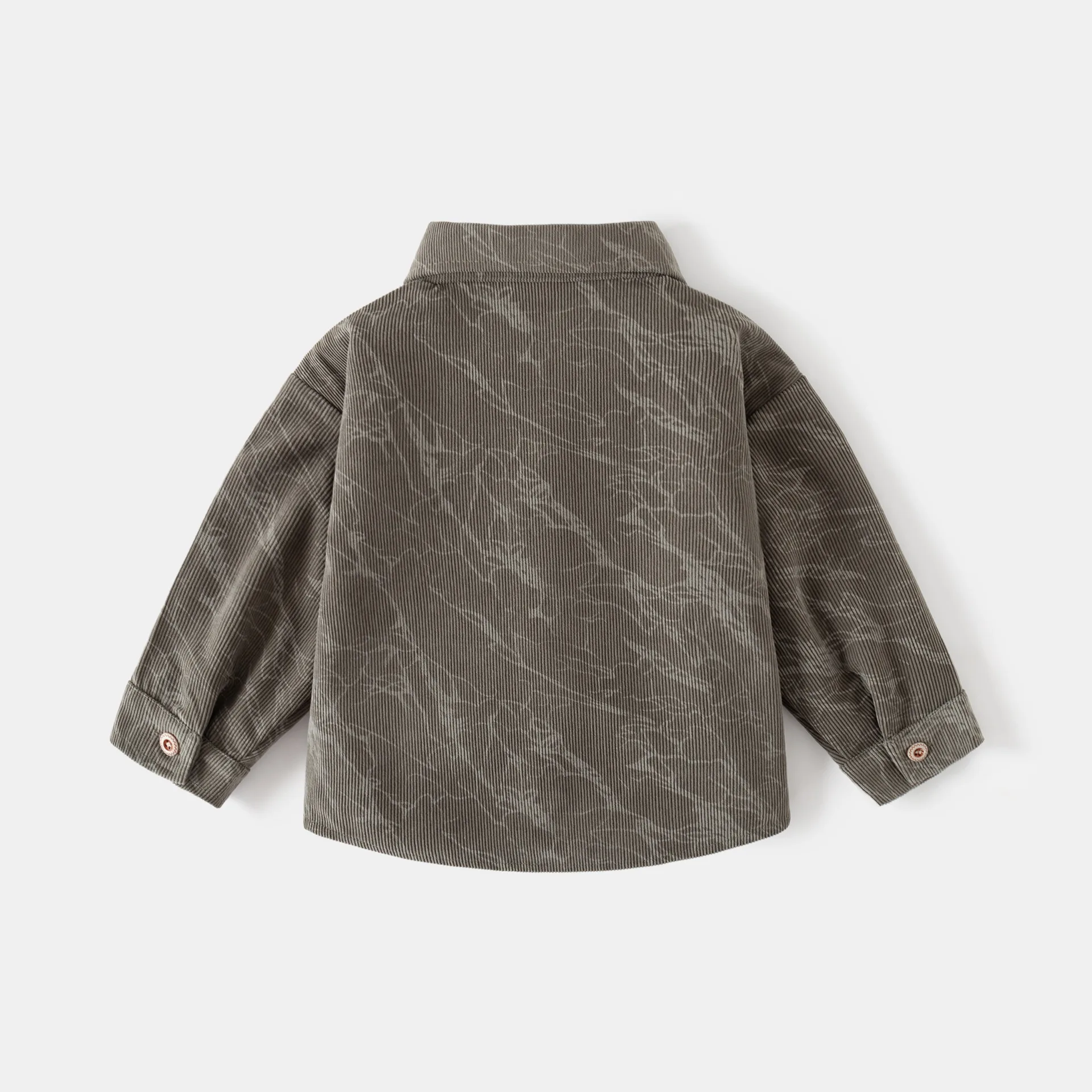 2025 Autumn Children Boy 1-6 Years Corduroy Shirt Soft Fashion Long Sleeve Overshirt Causal Soft Ripple Pattern Kid Boy Shirts 2