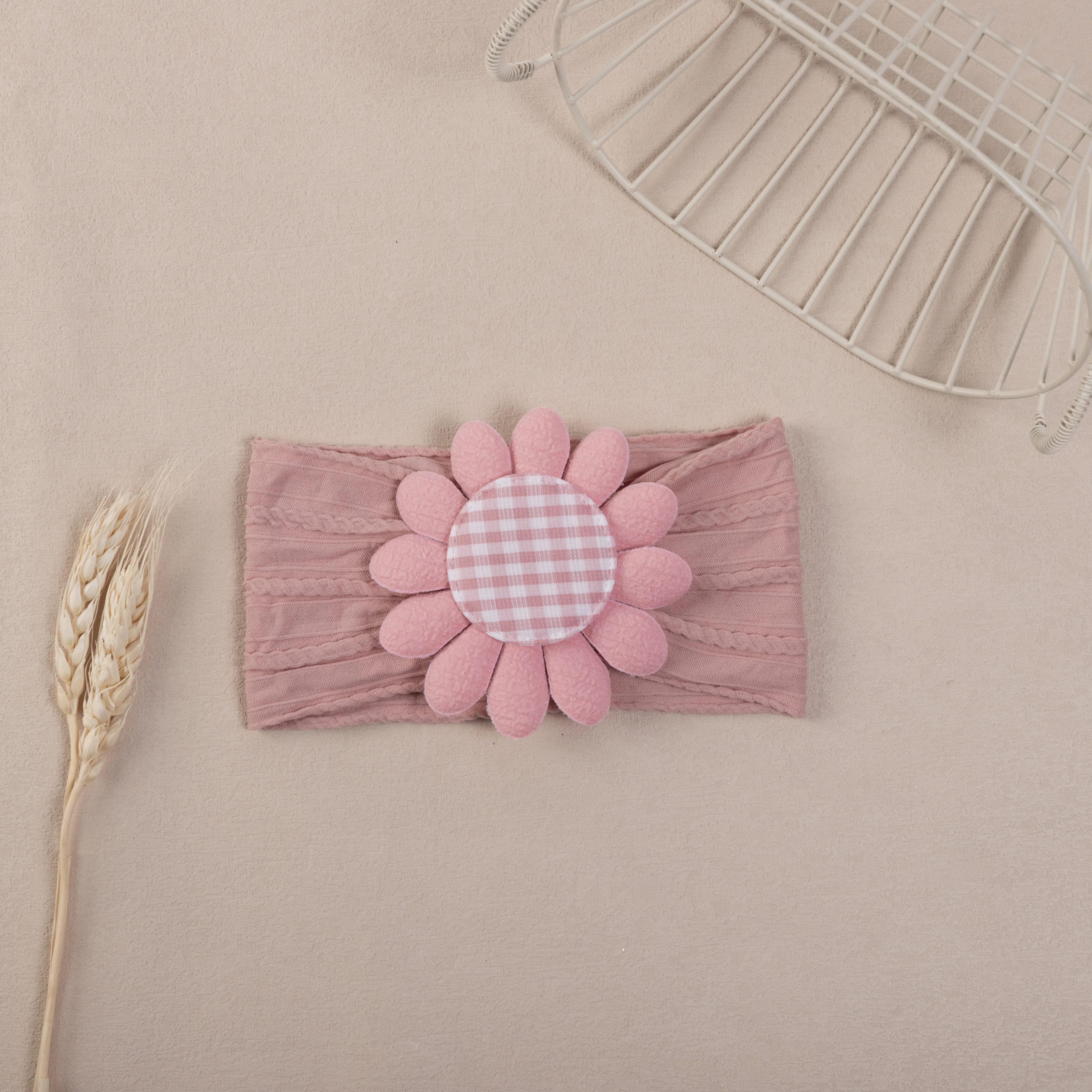 New Sun Flower Baby Headband Cute Nylon Hair Band for Newborn Kids Headwear Elastic Children Turban Girls Hair Accessories 4