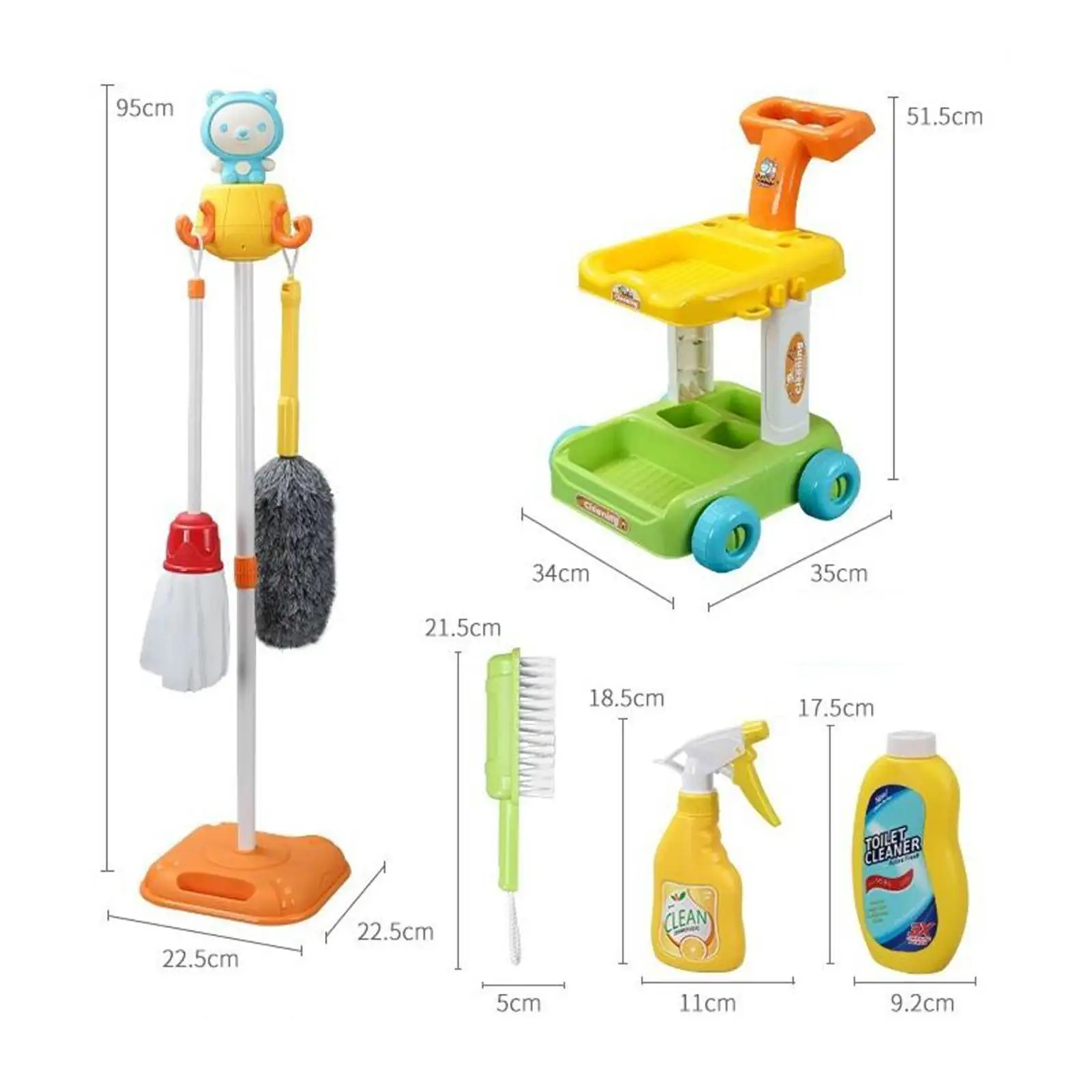 Kids Cleaning Toy Role Play Cleaning Role Play Housework Toy Sweeping for Children for Ages 3+ Years Old Children