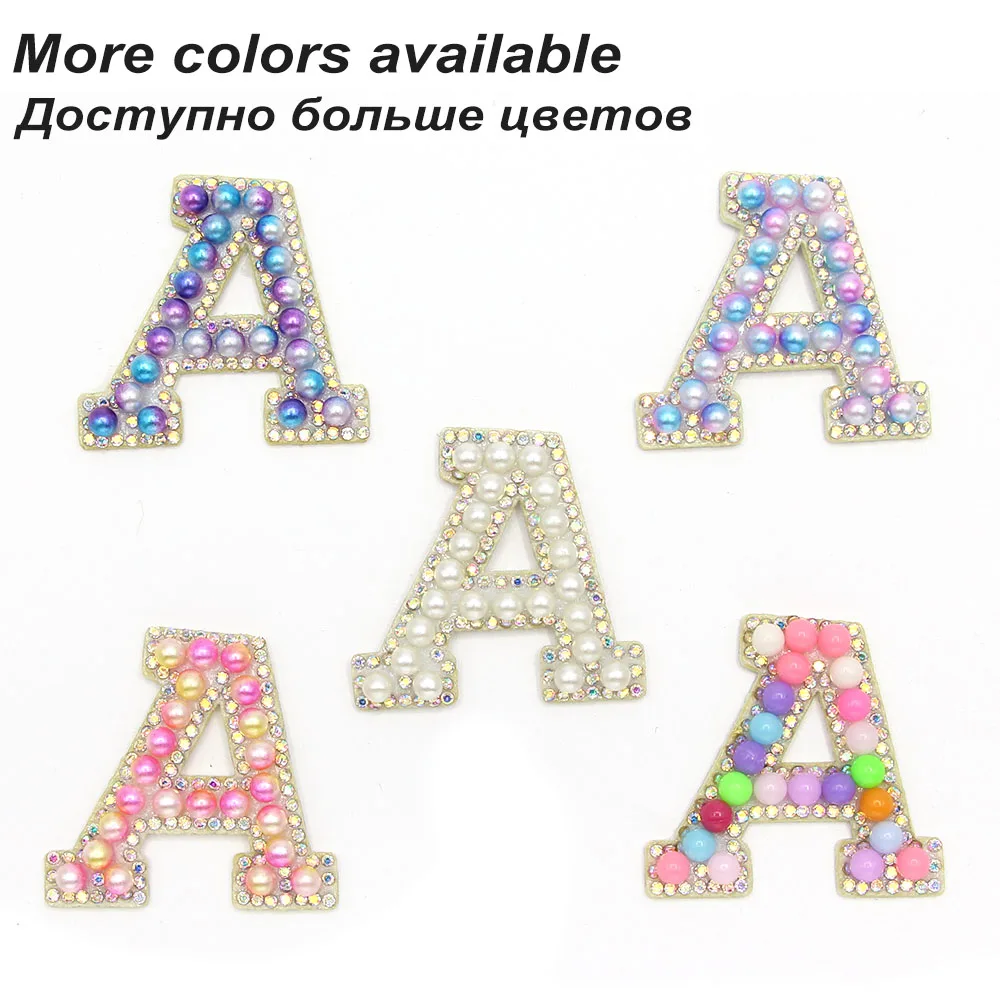 Letter Iron On Cloth Patch Applique A-Z Alphabet Gradient Color