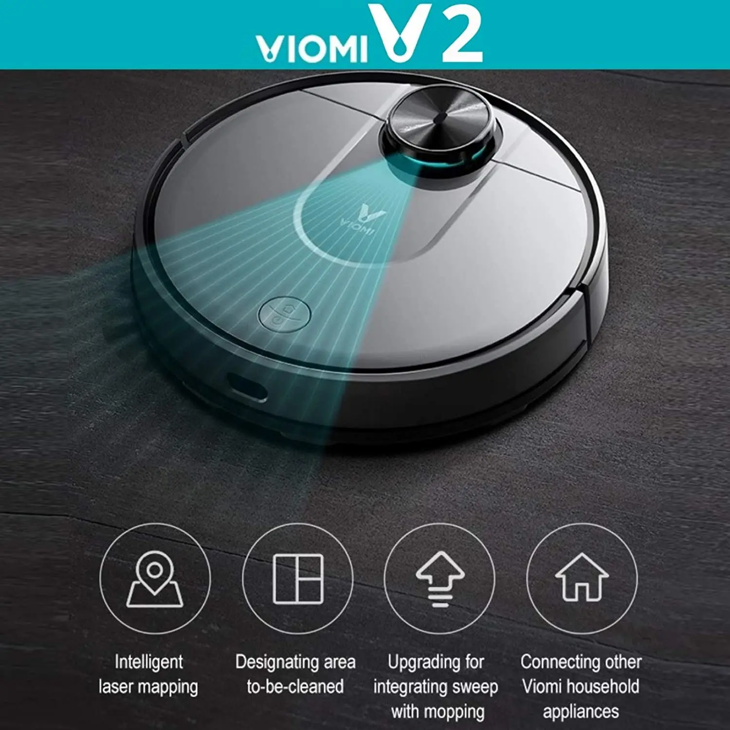 Viomi V2 Pro Robot Vacuum Cleaner 3 Stage Cleaning System Controllable by  App with 2100pa Suction Force 5 maps LDS smart - AliExpress