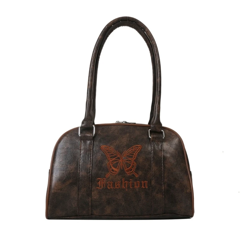 

Vintage Y2K Shoulder Bag Embroidered Butterfly Handbag Shoulder Bag Unique