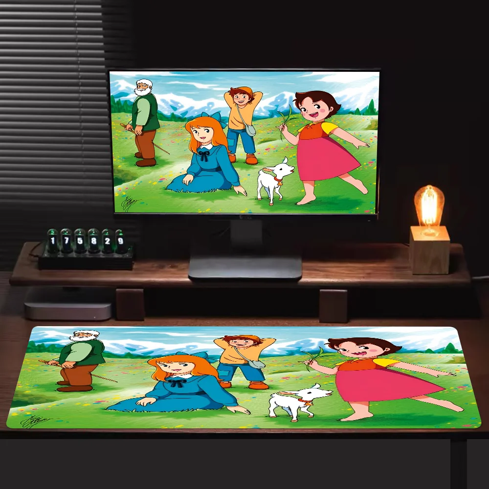 Heidi Cartoon Cool Large Gaming Mouse Pad XL Locking Edge Size For Game Keyboard Pad For Gamer 5