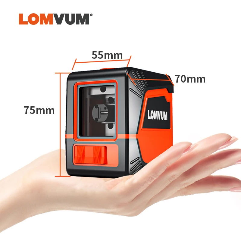 LOMVUM Mini Laser Level Green Beam Horizontal Vertical Cross Line Powerful Light Source Acurate Measuring Tools Self leveling