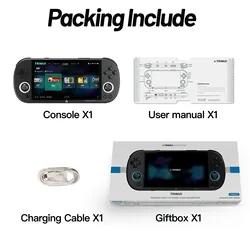 Enhanced Handheld Game Console with IPS Screen & RGB Lighting - 128G(12K Games) (Black)