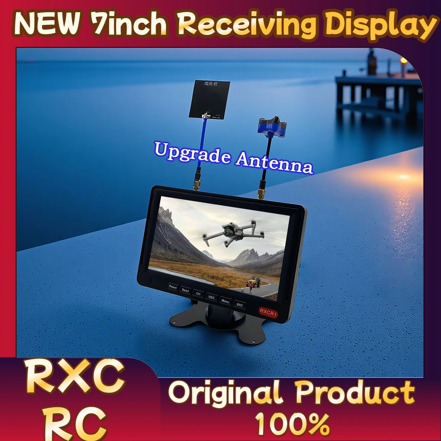 Écran IPS 1024x600 du RXCRC 7 pouces FPV moniteur version upgrade pour drone RC