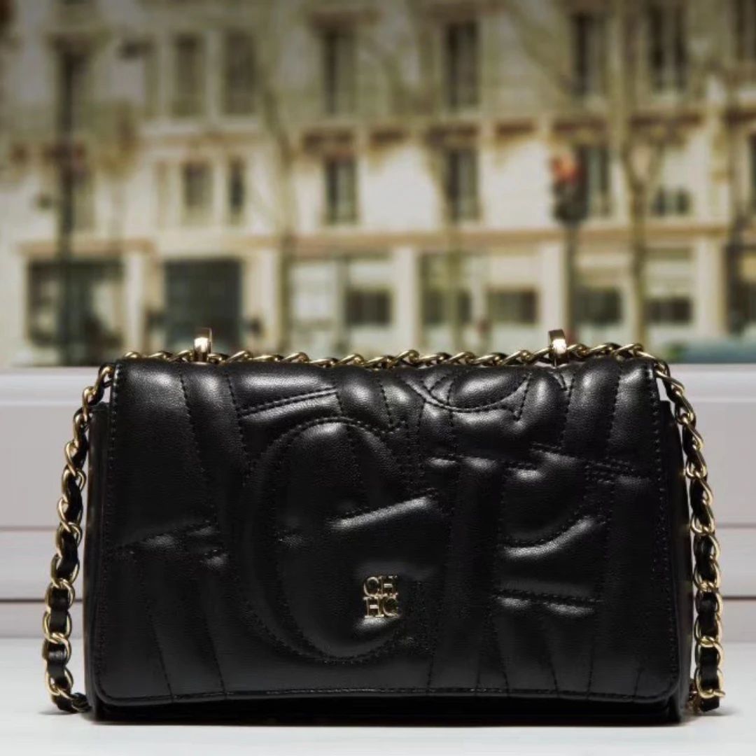 CILMI HARVILL CHHC Lady Embossed Letter Pattern Flap Bag 2022 New Fashion One-shoulder Messenger Square Bag