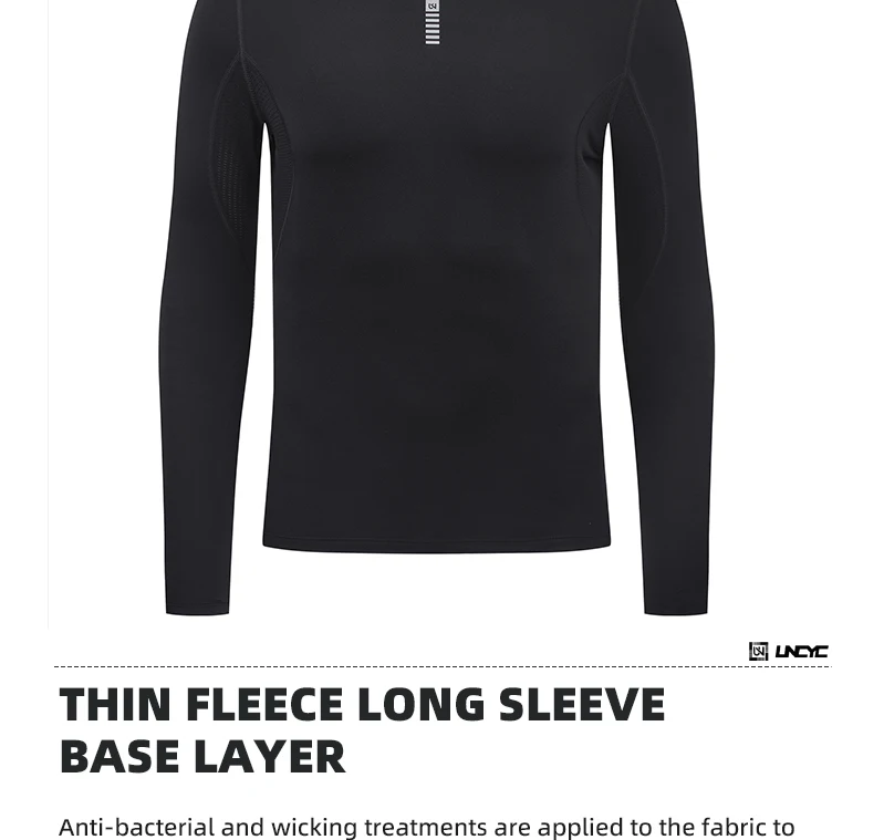 YKYWBIKE Herren Radfahren Basisschichten Thermofleece Fahrrad Unterhemd Langarm Rennrad Weste MTB Kleidung – Detail 11