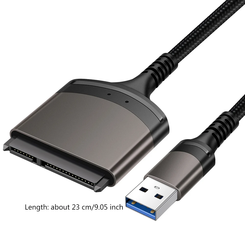 컴퓨터 커넥터, USB 3.0, C타입-SATA 케이블, 2.5 인치 SSD HDD용, 1 Gbps, 23cm