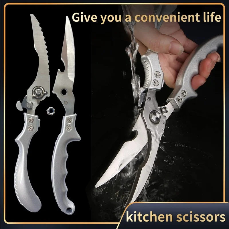 Kitchen Boning Metal Strong Scissor Multifunction Stainless Steel Heavy  Duty Kitchen Scissors with Cover Small Sharp Scissors - AliExpress