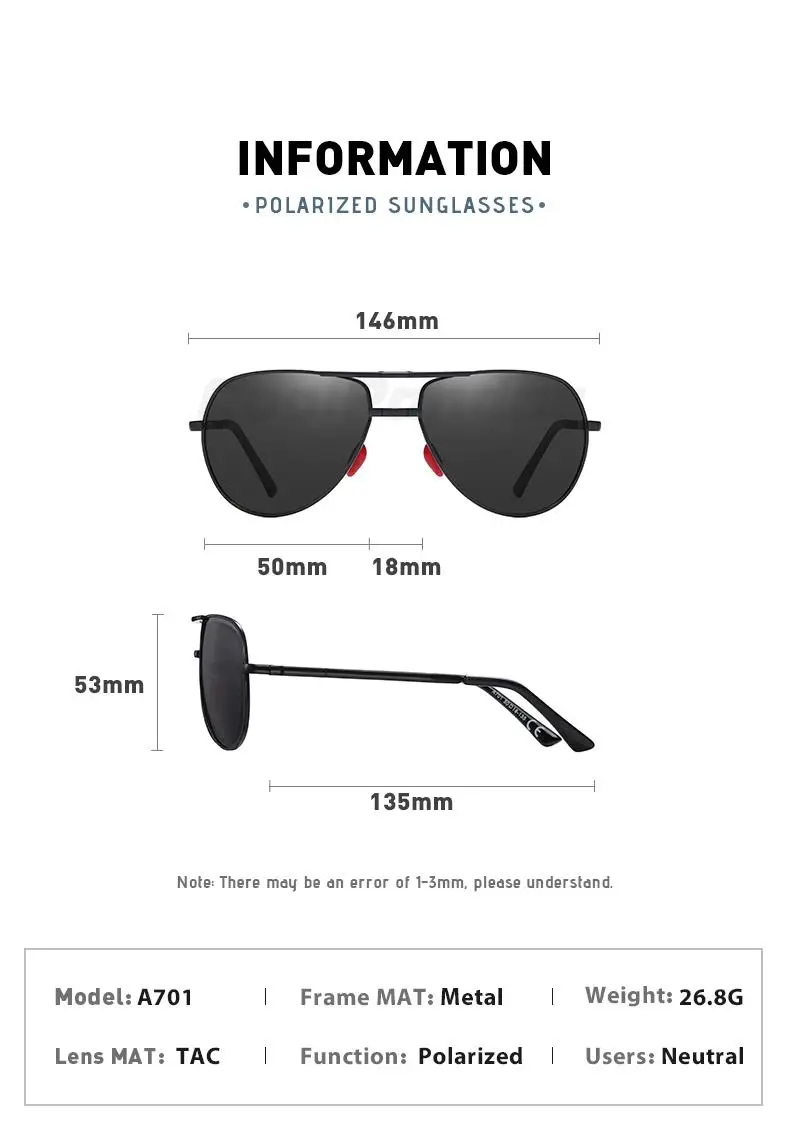 CoolPandas Mode Klapp Sonnenbrille Für Männer Luftfahrt Polarisierte Photochrome Gläser Frauen Tag Nacht Vision Brillen Anti-glare – Detail 12