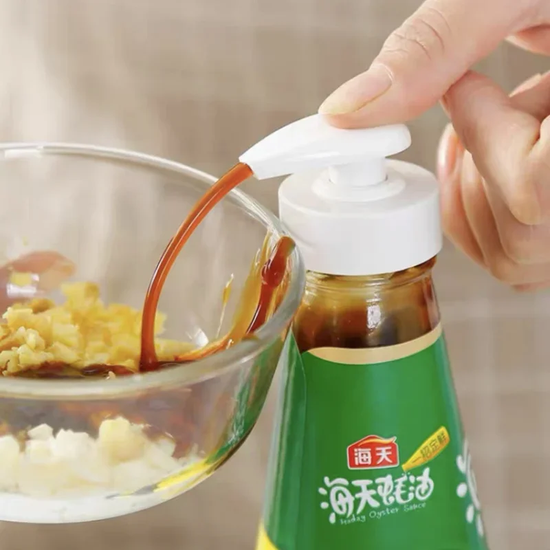 

Oil Consumption Bottle Nozzle Pump Head Household Oyster Sauce Squeezer Pump Press Type Seasoning Sauce Quantitative