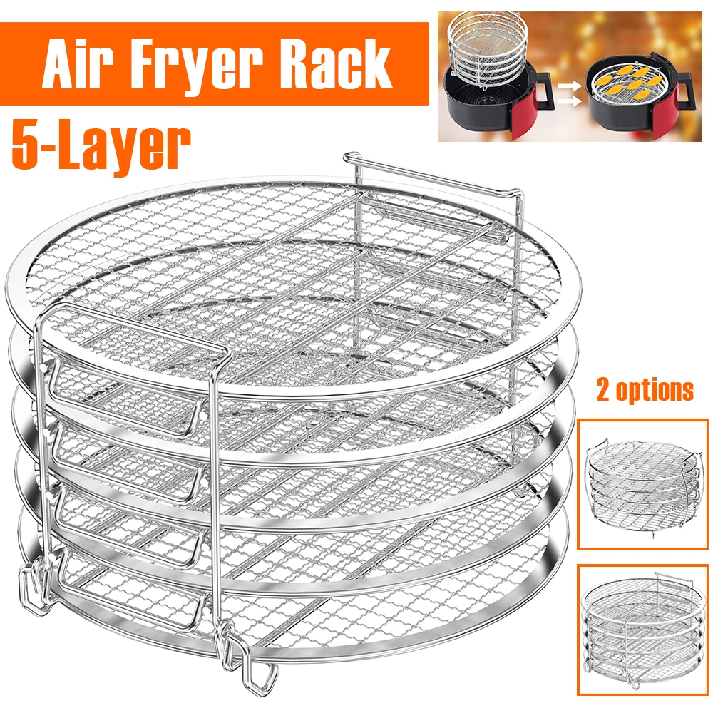 Food-Dehydration-Rack-5-Layer-Air-Fryer-Cooking-Rack-Reusable-Food ...