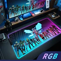HD Printing Game F-Fortnite Mouse Pad RGB LED Light Non-Slip Rubber Mousepad Office PC E-sports Gaming Best Price Anime Desk Mat - Image 3