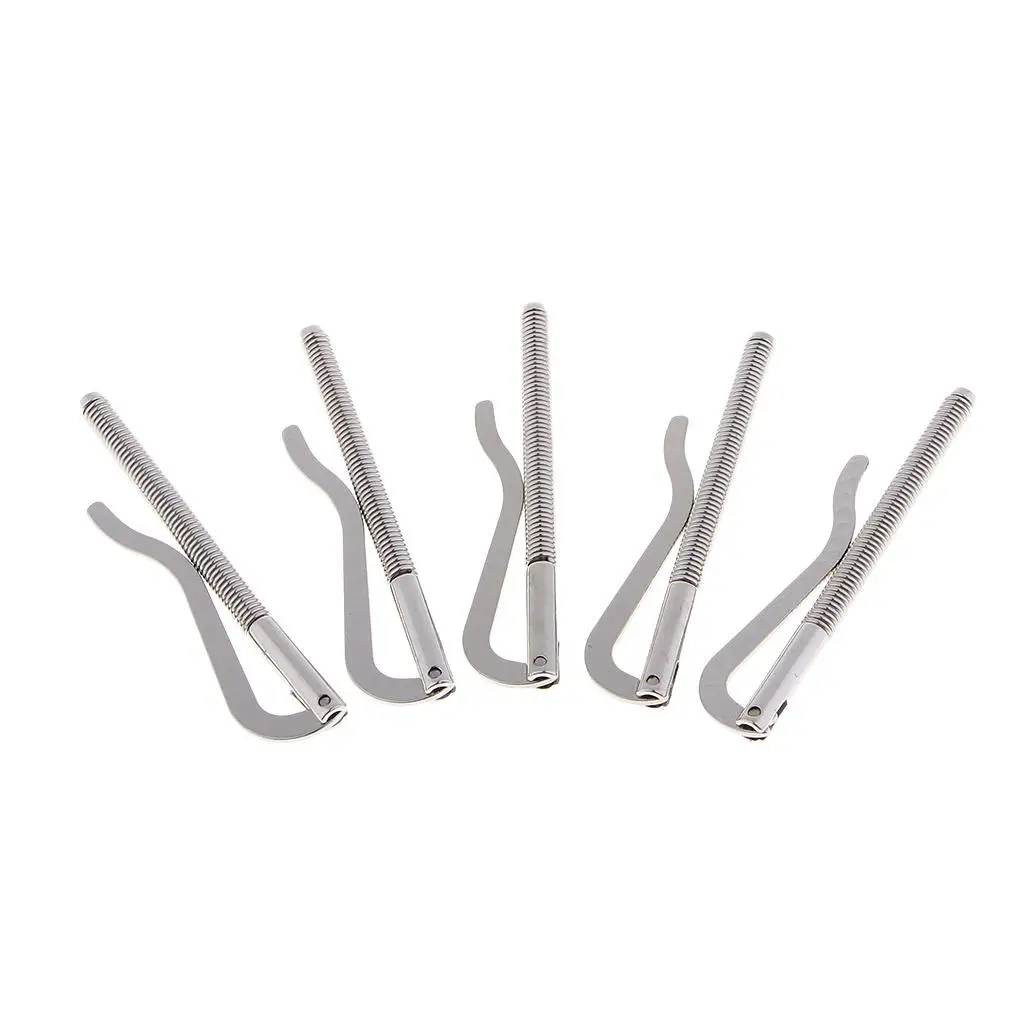 5Pcs Metal Bifold Money Clip Bar Wallet Replace Parts Spring Clamp Holder 90mm Silver