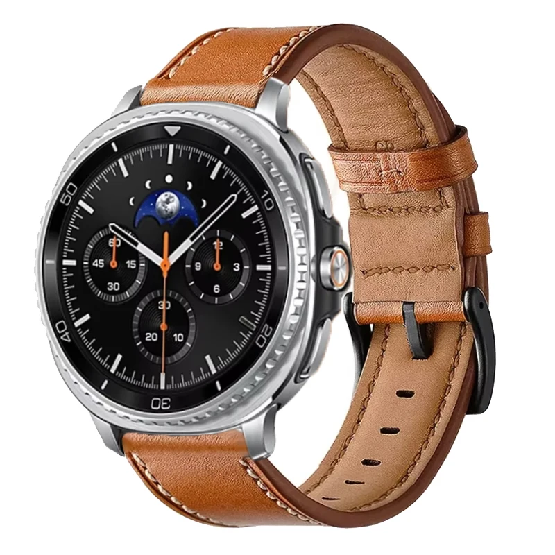 Vintage Leather Smartwatch Strap - No Gaps Design, Premium Replacement Bracelet