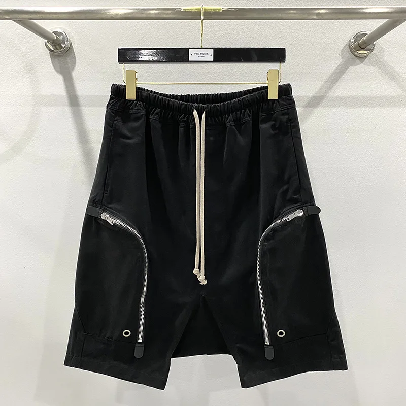 Summer Rick Shorts Abbigliamento Uomo Pantaloni Basket Donna Ro Owens Zipper Large Pocket Biker Harlan Drop Shift Cinque Pantaloni