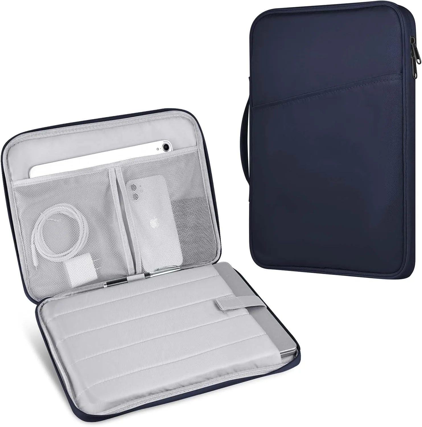 Shockproof Portable Tablet Storage Sleeve with Dual-Way Zippers