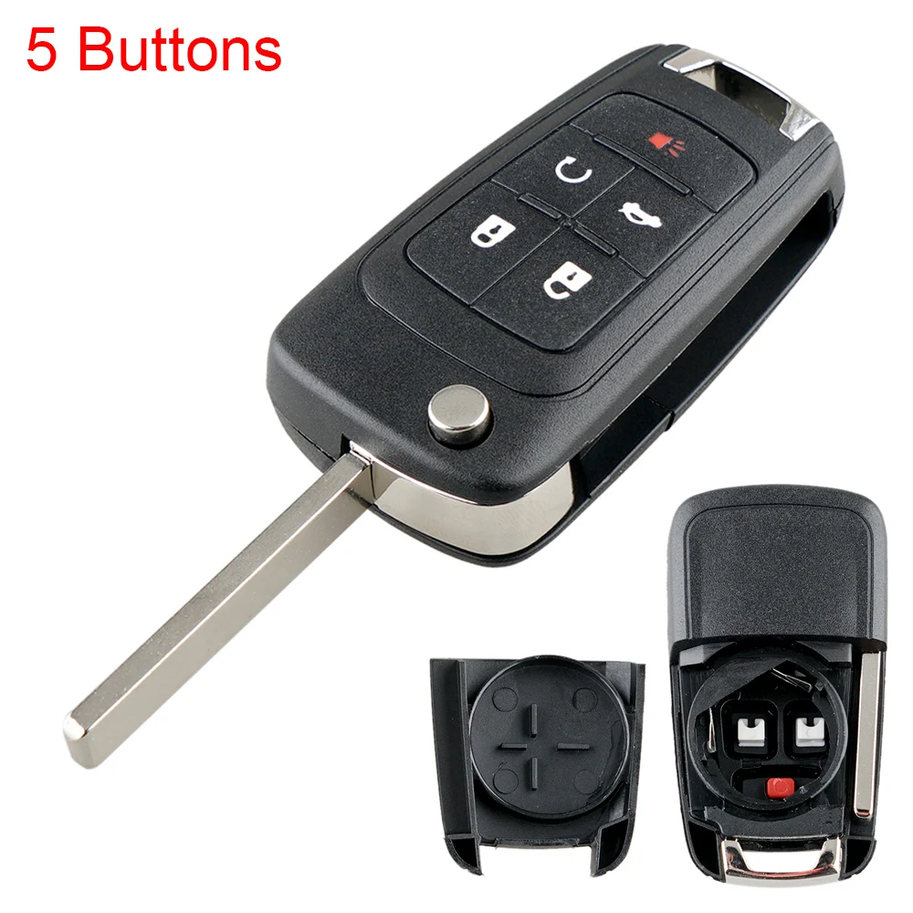 

5 Buttons Car Key Fob Case Shell Replacement Flip Folding Remote Cover Fit for Chevrolet Opel Vauxhall Astra Insignia Vectra