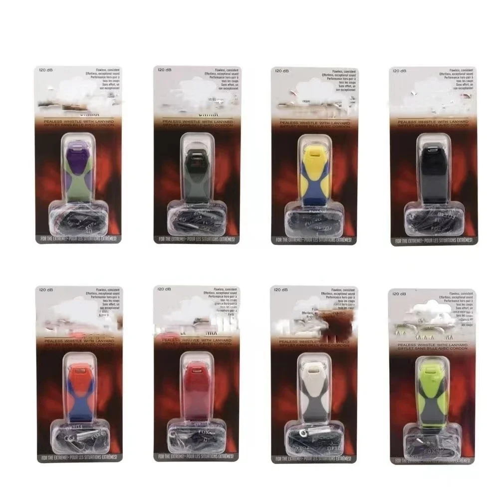 1pc Retail Colorful Whistle And Lanyard In Blister Packing