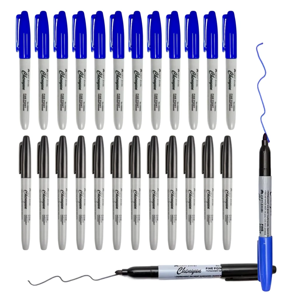 Premium Fine Point Permanent Markers - Ideal for Classroom and Office, Durable and Long-Lasting
