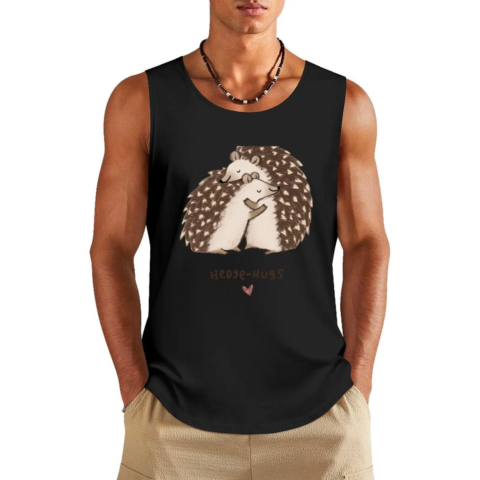 

Hedge-hugs Tank Top Men's sports t-shirt sleeveless shirt man
