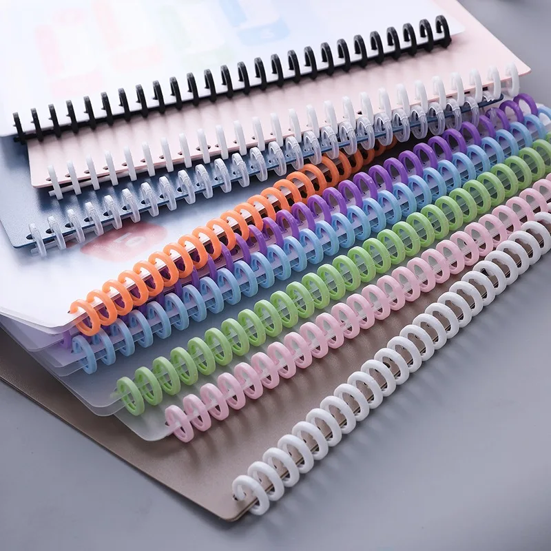 Plastic Binding Rings Loose Leaf Binding Coil Book Binding Supplies Loose Leaf Binder Clips 10/1pcs Loose-leaf Paper Book Circles Ring 30 Holes for Scrapbook Album Binder Spiral A4 A5 B5 Notebook Binding Clips