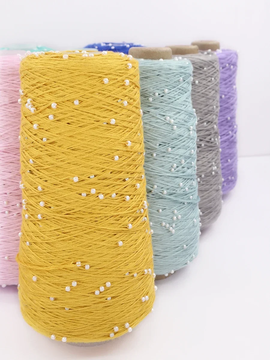 6 ply mercerized cotton + pearl hand woven pure cotton fine wool thread crochet bead thread DIY hand woven thread