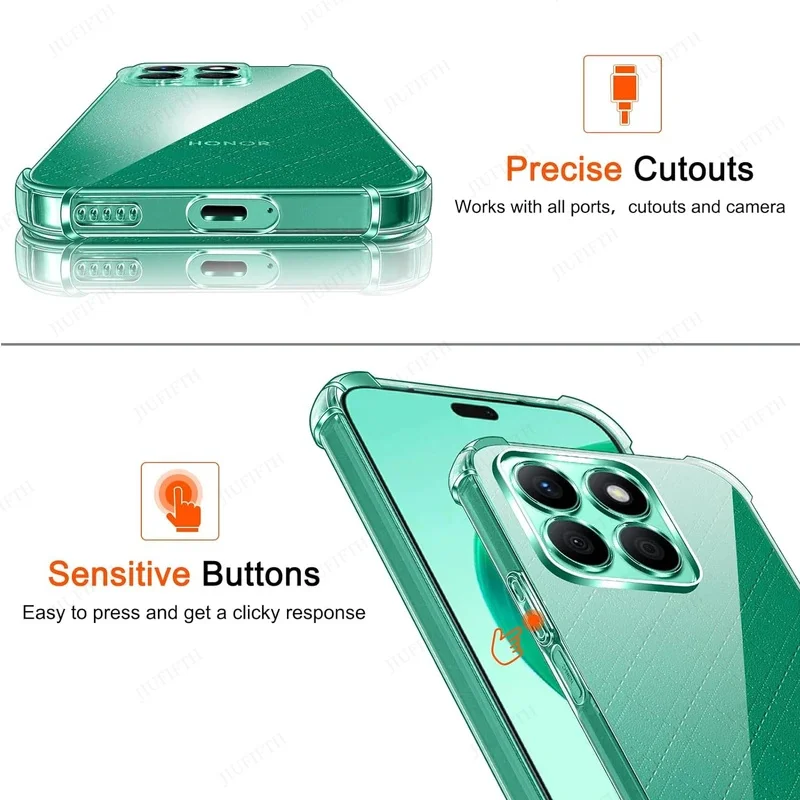 Shockproof TPU Transparent Protective Case - Four-Corners Design
