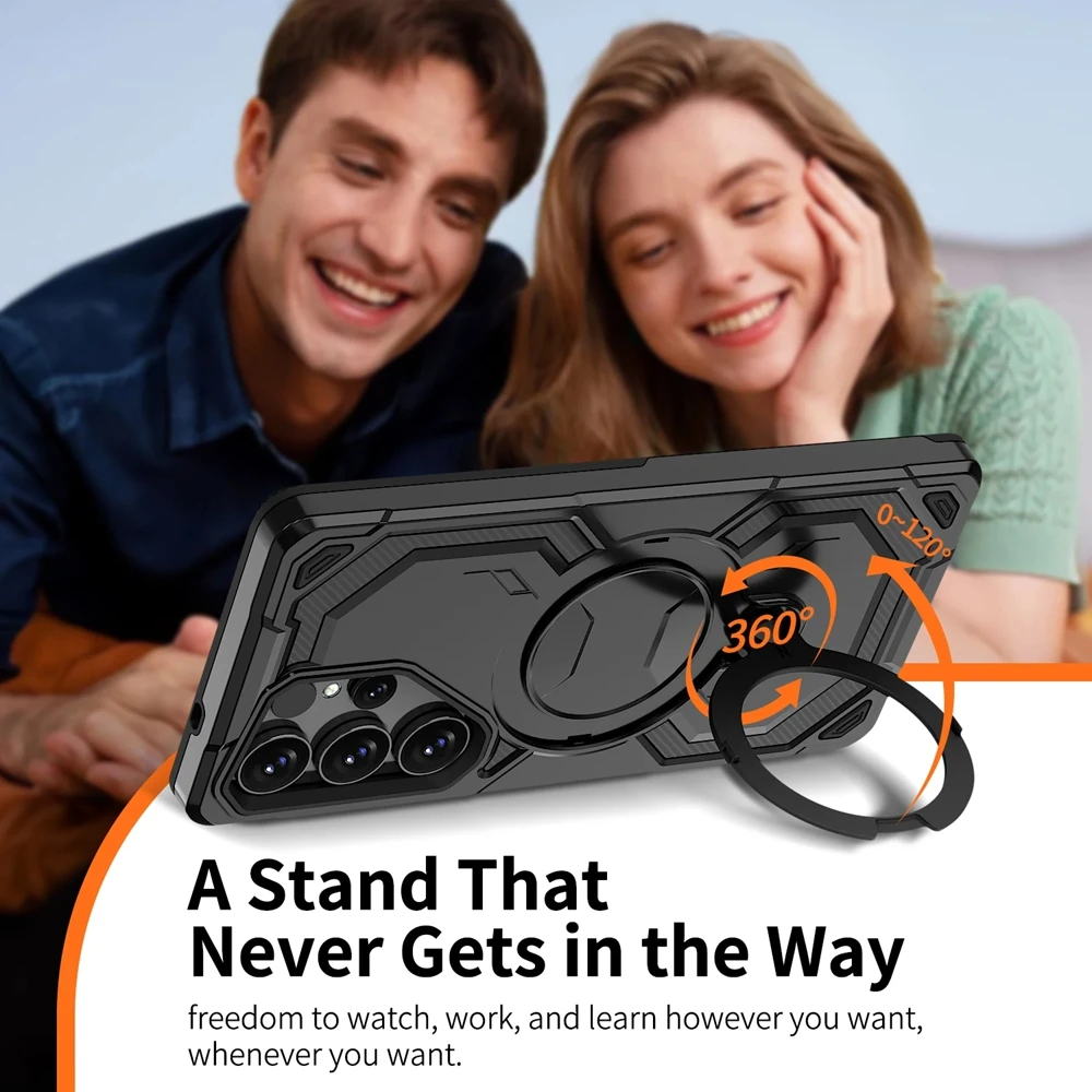 Magnetic Sagsafe Armor Case with Wireless Charging Capability