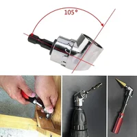 Fixation d'adaptateur de perceuse à 105 degrés, douille hexagonale d'extension de pilote d'impact 1/4 "pour clés et perceuses, tournevis de charge 2