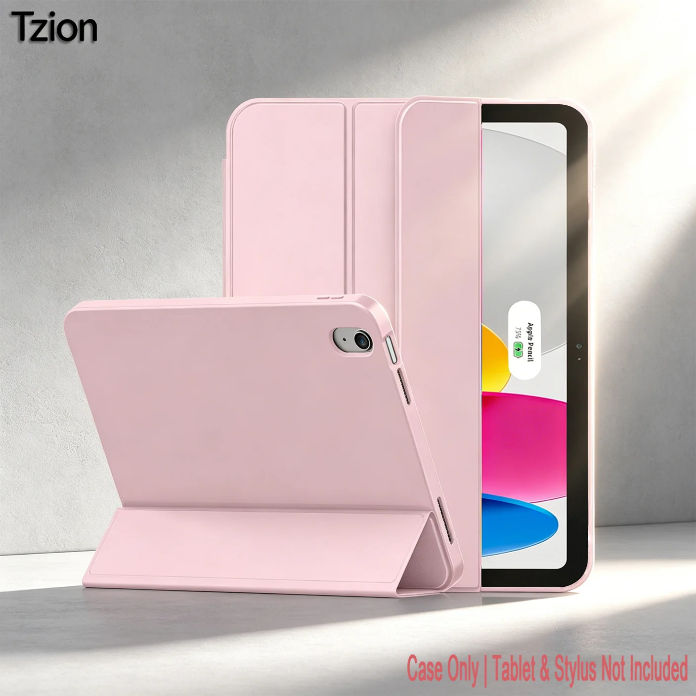 Trifold Stand Smart Cover with Soft TPU Back and Auto Wake/Sleep Feature