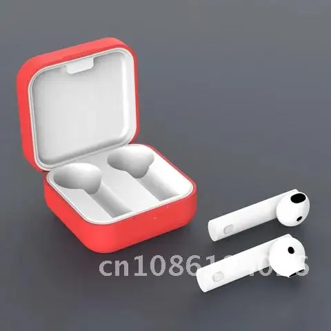 

Silicone Protective Case Cover With Hook for Xiaomi Air2 SE Wireless Earphone Solid Color Protector Case