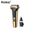 Kemei Multifunctional Men Electric Foil Shaver Gold Reciprocating Razor Nose Ear Trimmer 3 In 1 USB Hair Cutting Machine Clipper 1