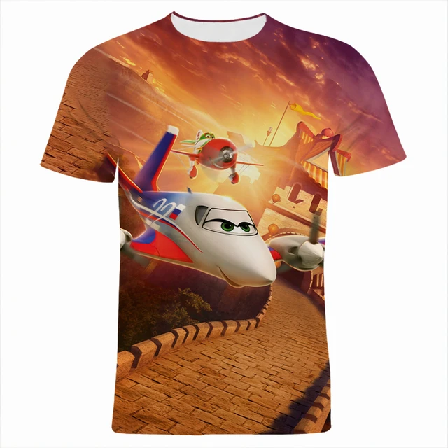 New Cartoon Planes Printed T Shirt For Boy Men Fashion Casual T
