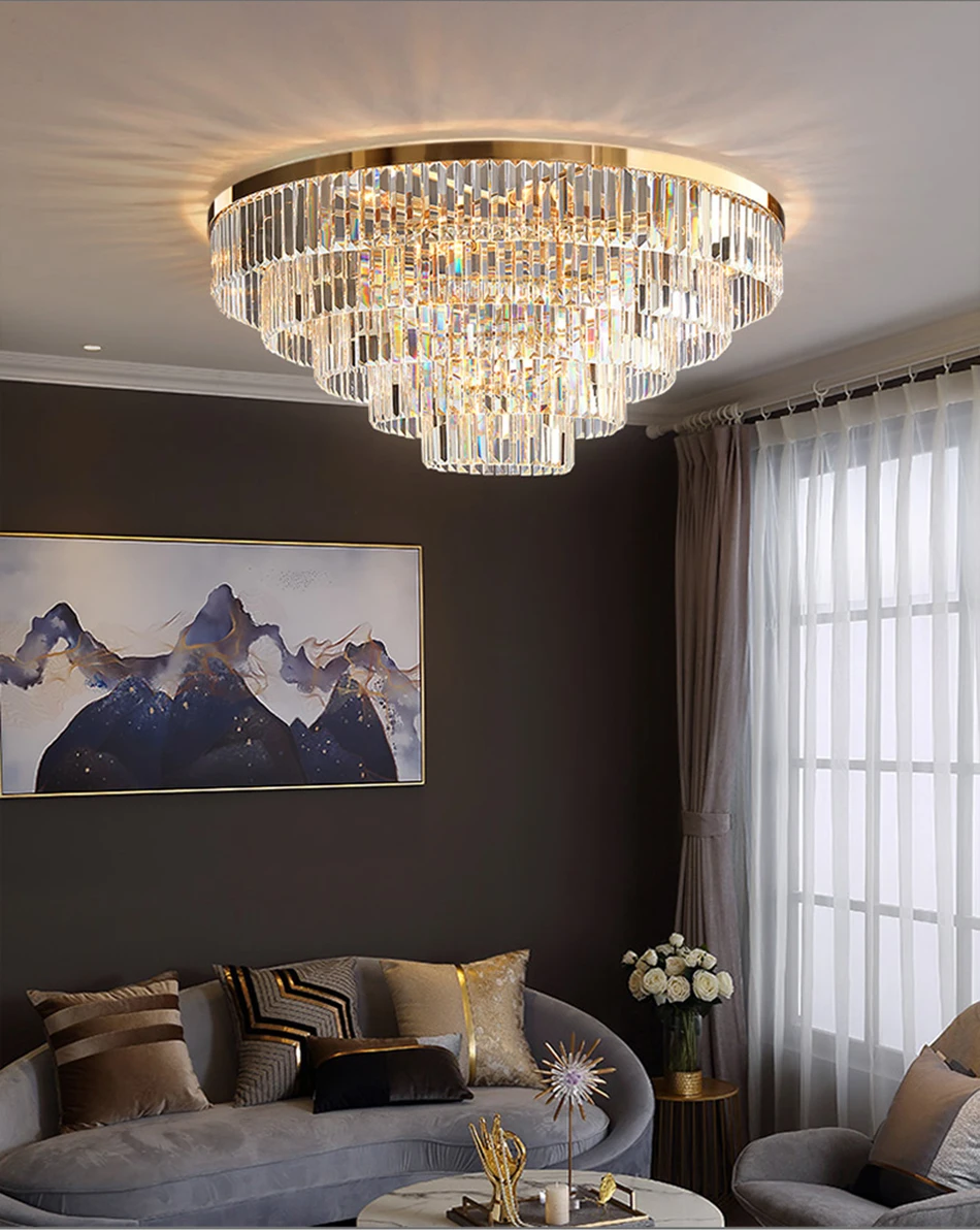 LED Modern Dandelion Crystal Pendant Lights Gold Hanging Chandeliers Living  Room Bedroom Luxury Lustre Restaurant Pendant Lamps - AliExpress