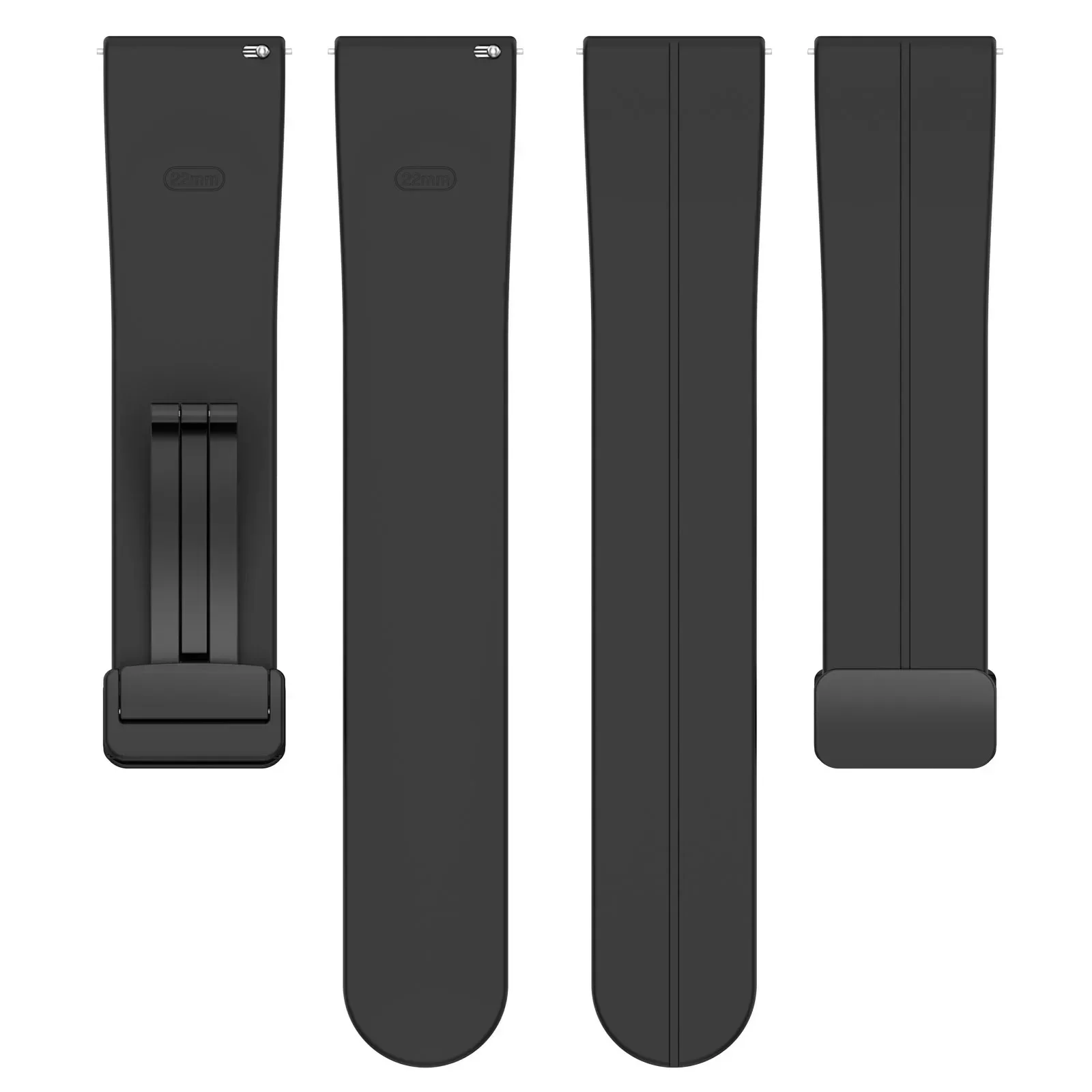 Magnetic Buckle Silicone Watch Strap, 20-22mm Adjustable Band Bracelet