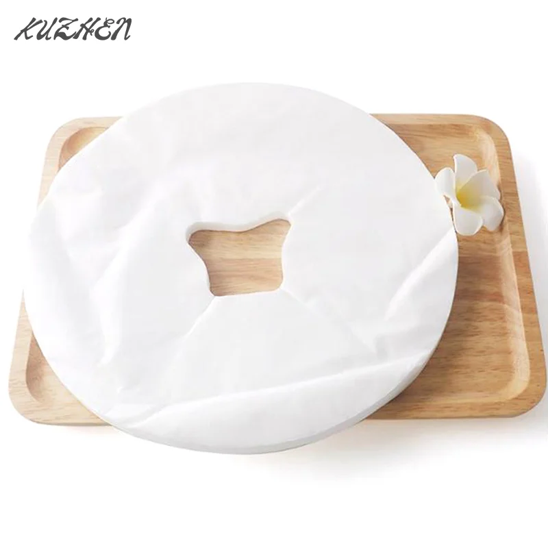 

100Pcs Disposable Massage Table Sheets Headrest Pads Face Pillow Cover Cushion Cover Massage Face Cradle Table Head Rest Covers