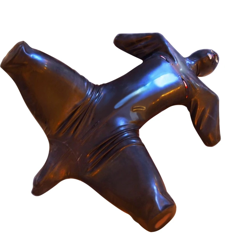 

Men Erotic Sexy Faux Leather Jumpsuit WetLook Erotic PVC Latex Lingerie Catsuit Men Gay Cosplay Bodysuit Fetish Prisoner Costume