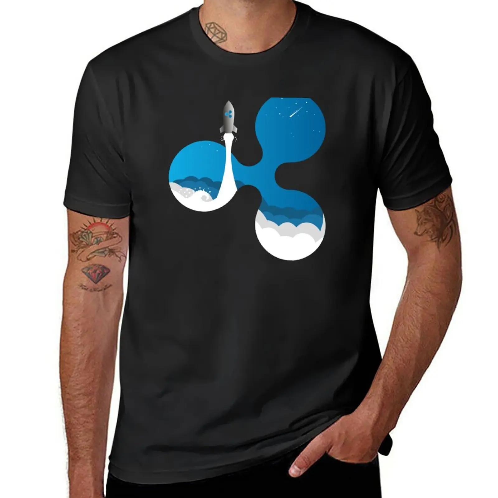 

New Ripple Rocks XRP Crypto Currency T-Shirt boys white t shirts Anime t-shirt oversized t shirts men clothing