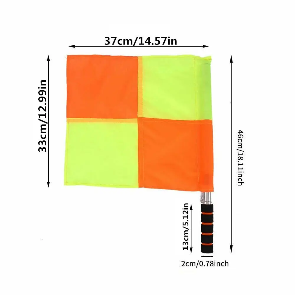 Football Training Flags Deluxe Referee Flags Set Football Rugby Hockey Training Referee Sporting Goods 2Pcs referee flags