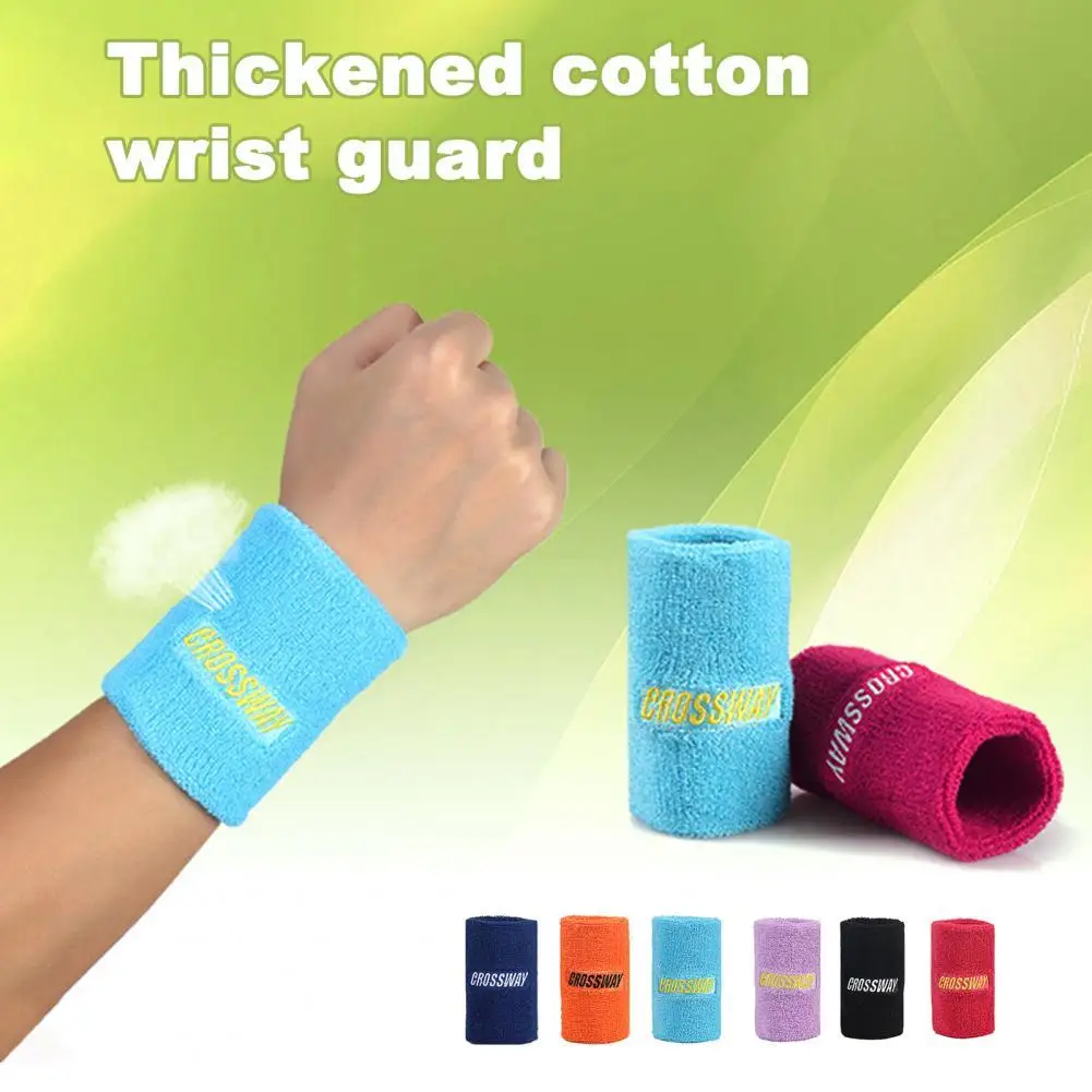 

Wrist Sweatbands Moisture Wicking Unisex Cotton Women Men Sports Wristband Wrist Volleyball Gym Wrist Brace Support Towel