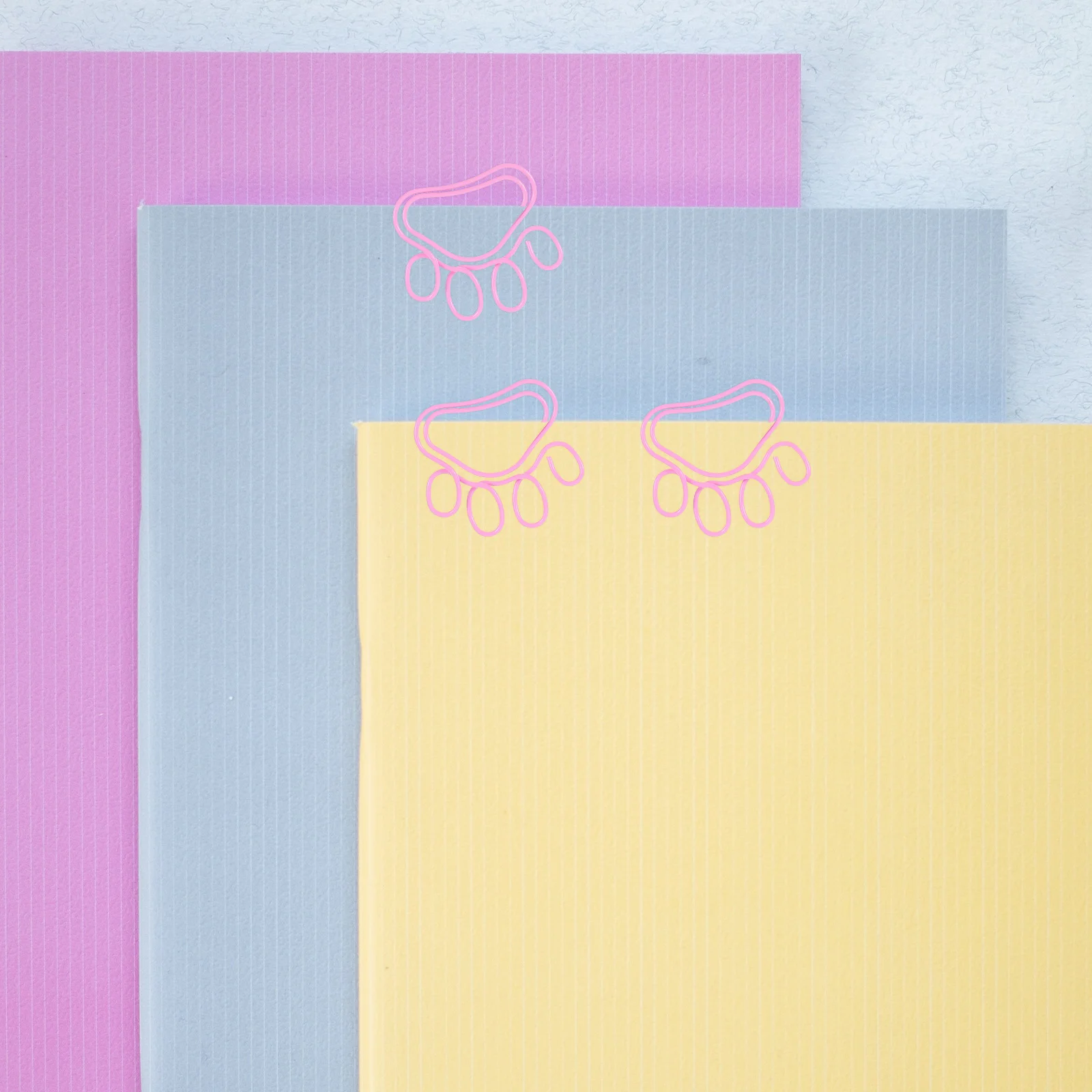 

20 Pcs Cartoon Paw Print Paper Clip Stationery Clips Decorative Metal Paperclips Office Document Unique