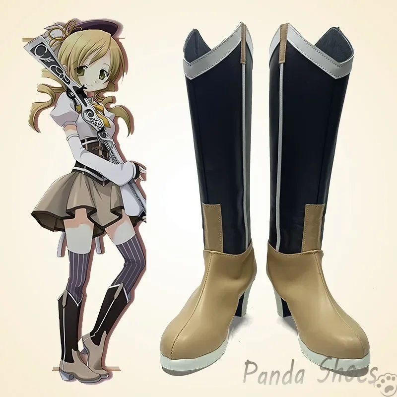 

Tomoe Mami Cosplay Shoes Anime Puella Magi Madoka Magica Cos Long Boots Tomoe Mami Cosplay Costume Prop Shoes for Halloween