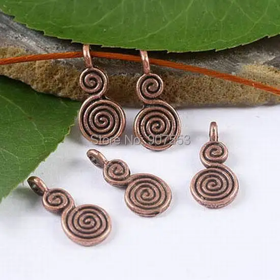 

30pcs 18*8mm Copper Tone Spiral Snail Charms H1912 Charms for Jewelry Making
