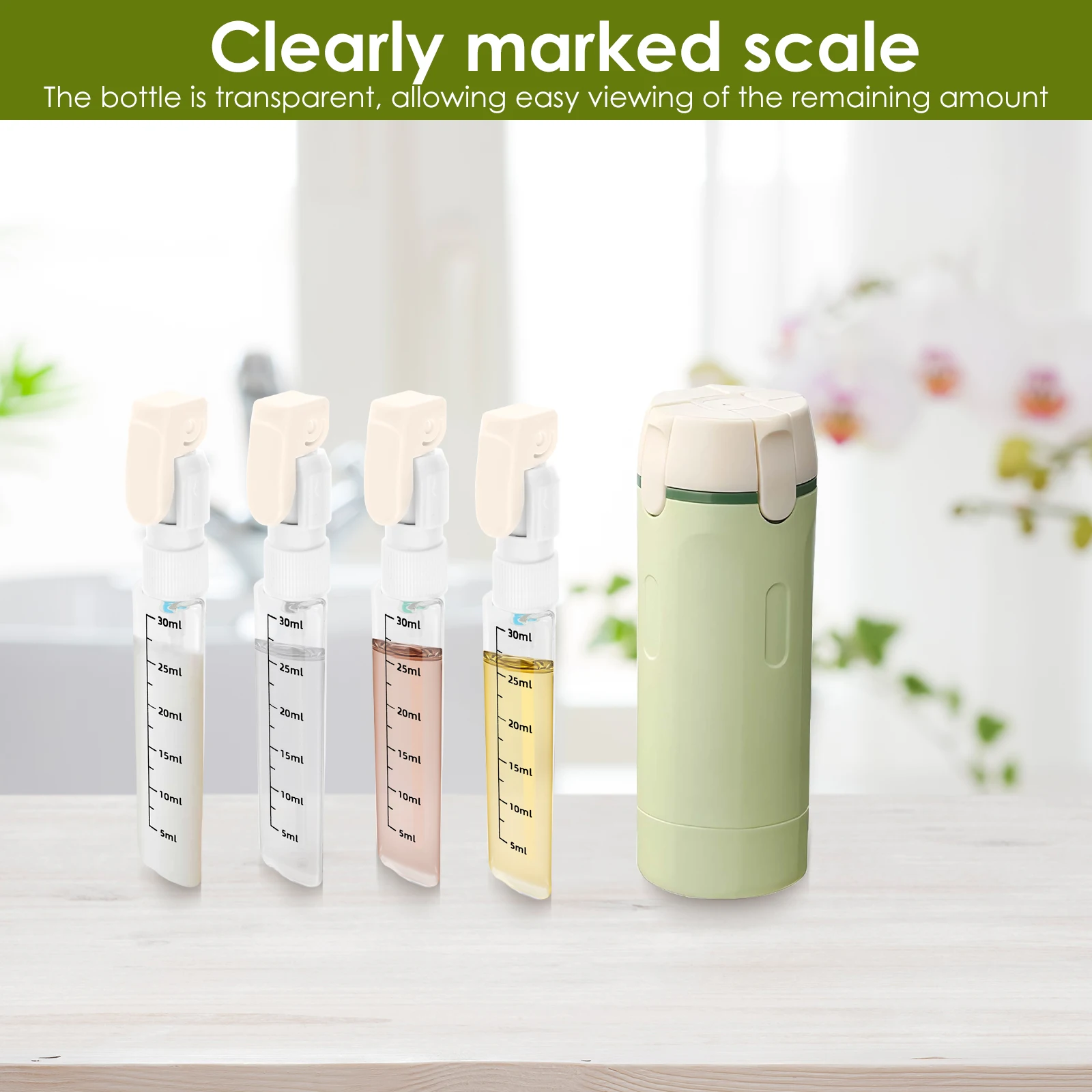 Compact 4-in-1 Leak-Proof Travel Toiletry Dispenser Bottle
