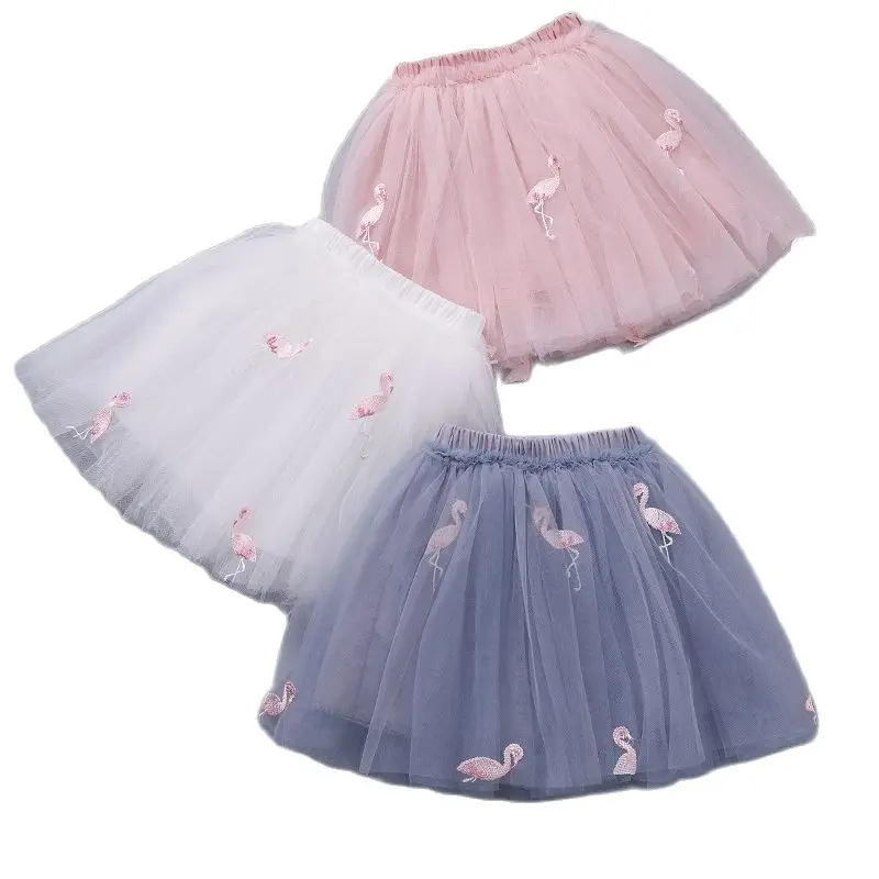 2-10Y Cute Little Swan Girl Skirt Tutu Baby Girls Princess Mesh Party Ball Gown Dance Ballet Gonne Tule Abbigliamento Per Bambini Bambini