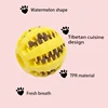 Dog Toy Ball Nontoxic Bite Resistant Toy Ball for Pet Dogs Puppy Cat Dog Pet Food Treat Feeder Chew Tooth Cleaning Ball 3